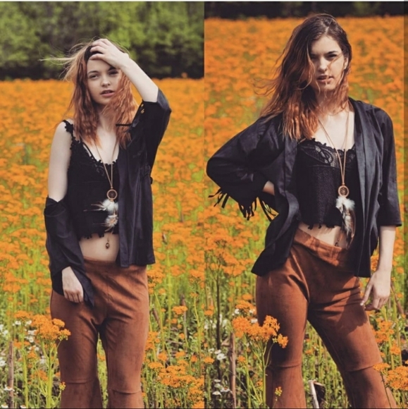 RELISTED Black fringed suede cardigan - Picture 3 of 6